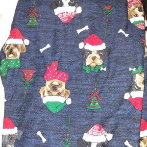 Holiday Doggy Santa Hat Leggings Size XL